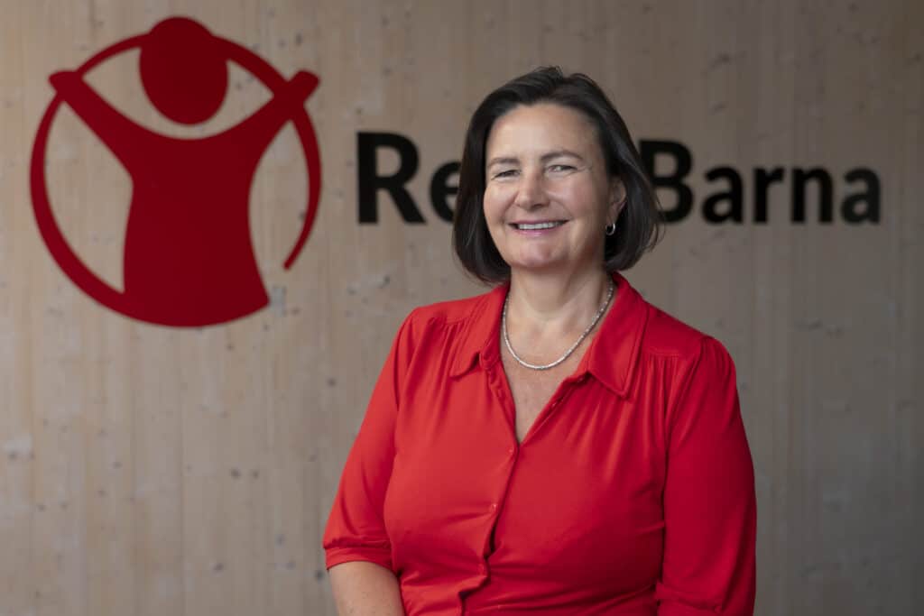 Pressefotografi av Henriette Westhrin, generalsekretær i Redd Barna.