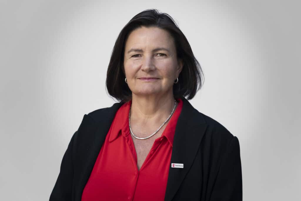 Fotografi av Henriette Westhrin, generalsekretær i Redd Barna.