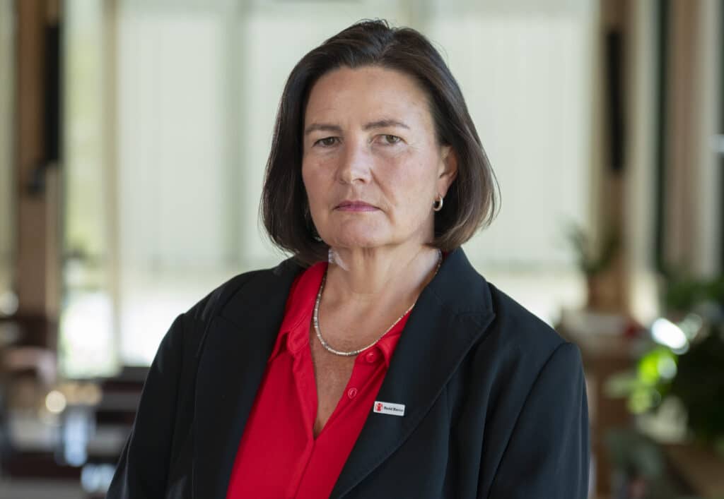 Pressefotografi av Henriette Westhrin, generalsekretær i Redd Barna